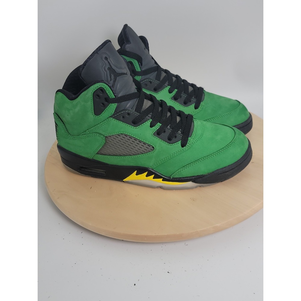 Air Jordan 5 Retro SE Oregon Green Black Sneakers US Size 8.5 Men's CK6631-307